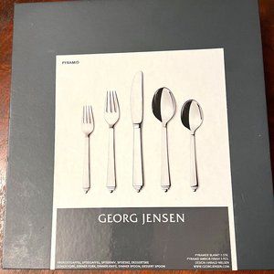 New Georg Jensen Pyramid 5 piece serving set in box
